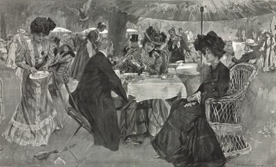 Eftermiddagste i Kensington Gardens af William Hatherell