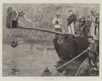 Havneidræt, vandring på den fedtede stang af William Hatherell