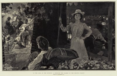 I aftenens kølige scene, en scene på Themsen i regattasæsonen af William Hatherell