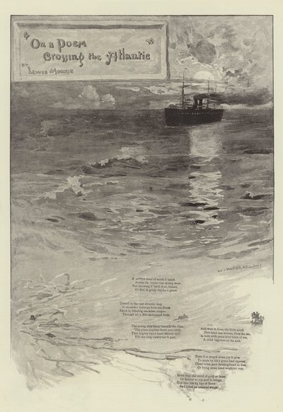 Om et digt på vej over Atlanten, af Lewis Morris af William Hatherell