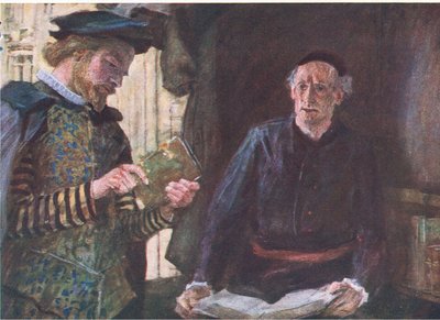 Shakespeare køber et bind i en bogbod, fra My Magazine, udgivet i 1922 af William Hatherell