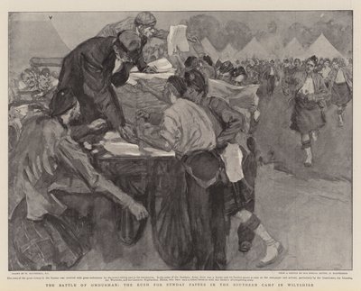 Slaget ved Omdurman, Rush for Sunday Papers i Southern Camp i Wiltshire af William Hatherell