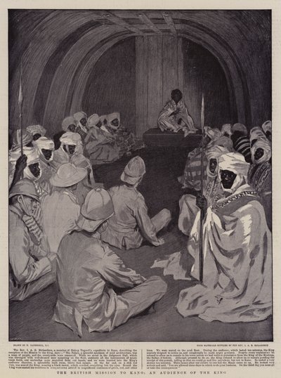 Den britiske mission til Kano, en audiens hos kongen af William Hatherell