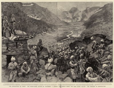 Evakueringen af Tirah, bagvagtsaktionen den 13. december under marchen ned ad Bara River Valley, bagagen i vanskeligheder af William Hatherell