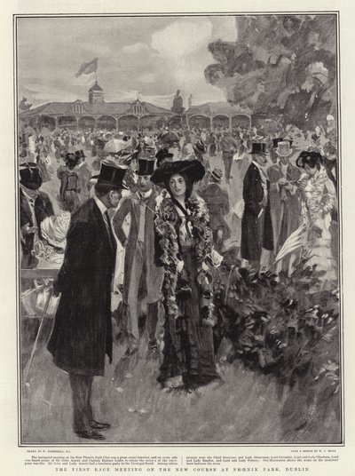 Det første løbsmøde på den nye bane i Phoenix Park, Dublin af William Hatherell