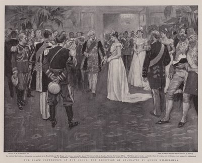 Fredskonferencen i Haag, Modtagelse af Delegerede ved Dronning Wilhelmina af William Hatherell