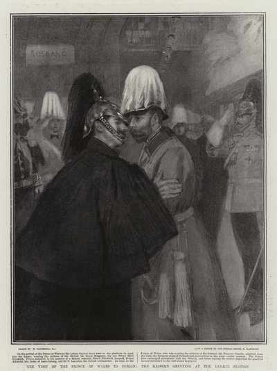 Prinsen af Wales besøg i Berlin, kejserens hilsen på Lehrte Station af William Hatherell