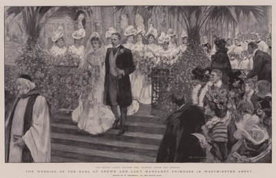 Bryllupet af jarlen af Crewe og Lady Margaret Primrose i Westminster Abbey af William Hatherell