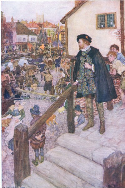 Den største englænder (William Shakespeare), fra My Magazine, pub.1922 af William Hatherell
