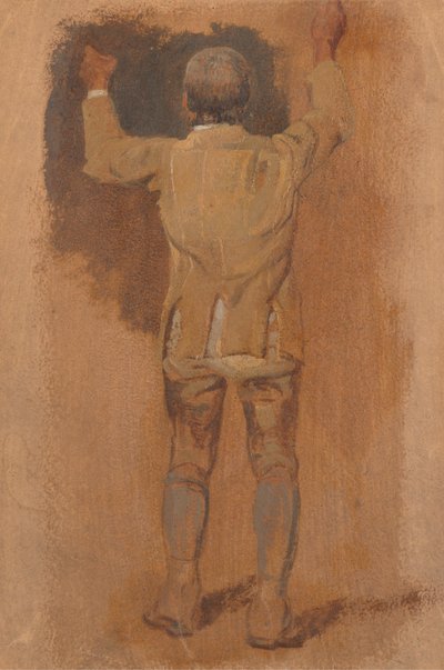 Studie af en brudgom, set bagfra af William Havell