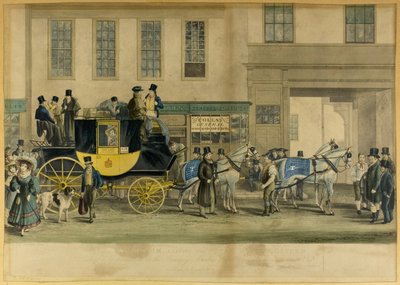 The Blenheim, Leaving the Star Hotel, Oxford af William Havell