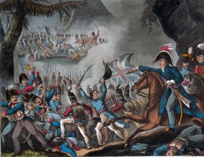 Slaget ved Pyrenæerne, 27. juli 1813, trykt af J.C. Stadler (aktiv 1780-1813), udgivet af Thomas Tegg, 1. april 1818 (farvet akvatint) af William Heath