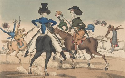 Dandies i Rotten Row, 21. januar 1819. af William Heath
