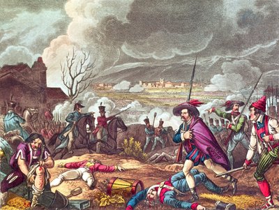 Slaget ved Toulouse, 10. april 1814, indgraveret af J.C.Stadler (fl. 1780-1812) (akvatint) af William Heath