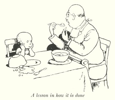 En lektion i, hvordan det gøres (litho) af William Heath Robinson