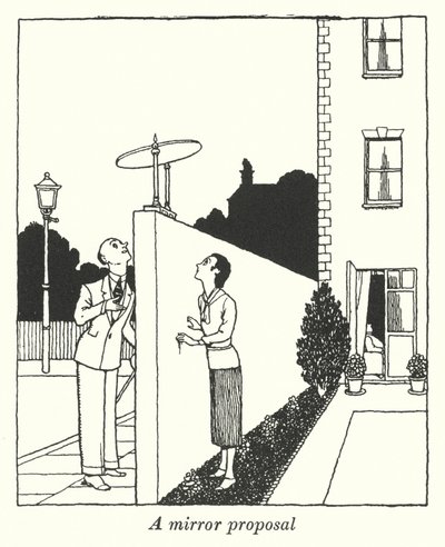 Et spejlforslag (litho) af William Heath Robinson