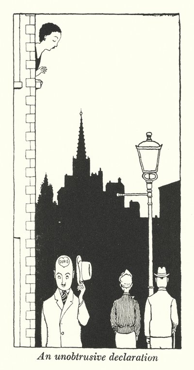 En diskret erklæring (litho) af William Heath Robinson