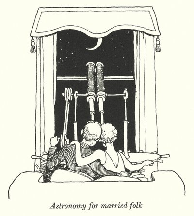 Astronomi for gifte mennesker (litho) af William Heath Robinson