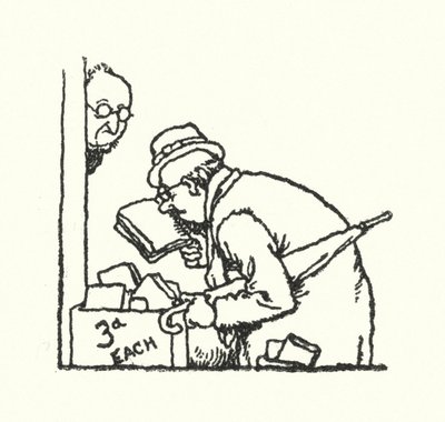 Browsing (litho) af William Heath Robinson