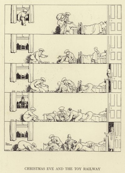 Juleaften og legetøjsjernbanen af William Heath Robinson