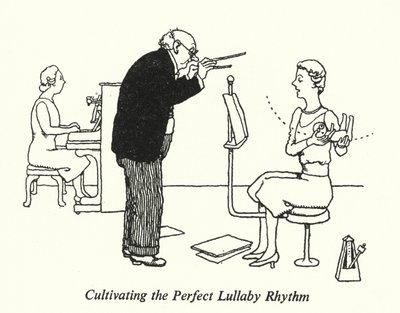 At dyrke den perfekte vuggeviserytme (litho) af William Heath Robinson