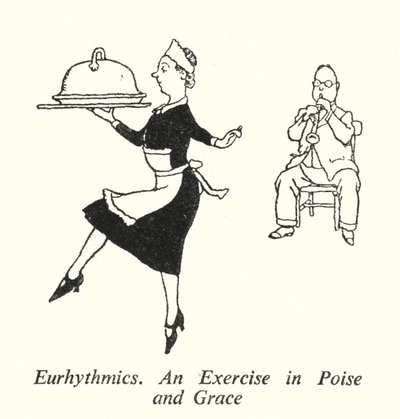 Eurhythmics, An Exercise in Poise and Grace (litho) af William Heath Robinson