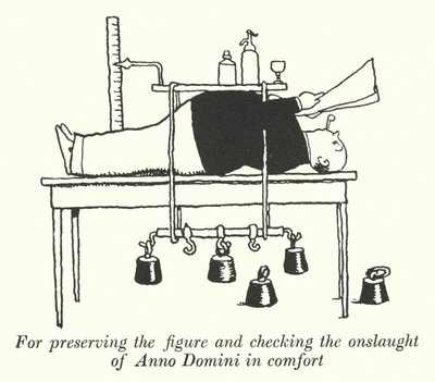 For at bevare figuren og kontrollere Anno Dominis angreb i komfort (litho) af William Heath Robinson