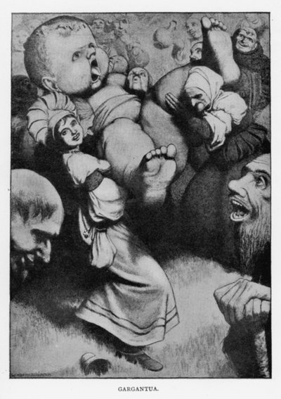 Gargantua (litho) af William Heath Robinson
