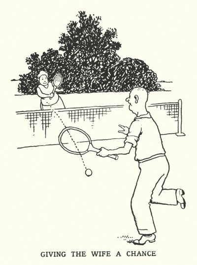 At give konen en chance (litho) af William Heath Robinson