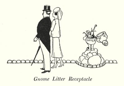 Gnome affaldsbeholder (litho) af William Heath Robinson