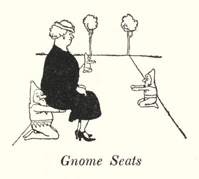 Gnome sæder (litho) af William Heath Robinson