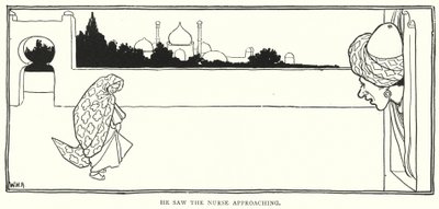 Han så sygeplejersken nærme sig (gravering) af William Heath Robinson