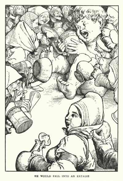 Han ville falde i en extasie (litho) af William Heath Robinson