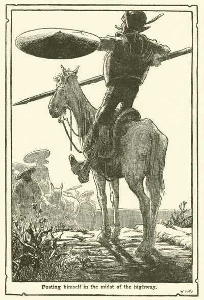 Illustration til Don Quixote (litho) af William Heath Robinson
