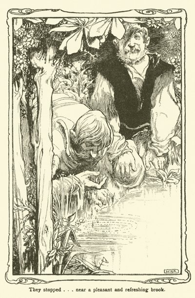 Illustration til Don Quixote (litho) af William Heath Robinson
