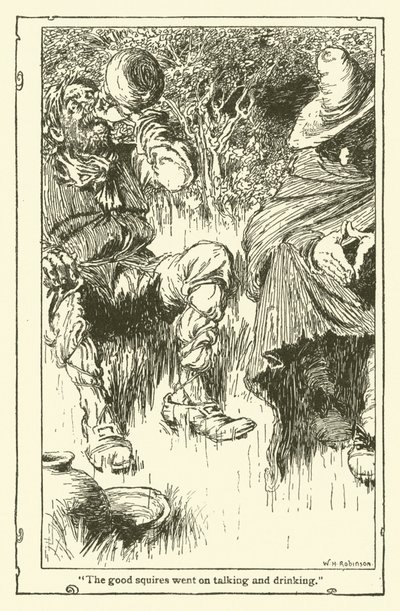 Illustration til Don Quixote (litho) af William Heath Robinson