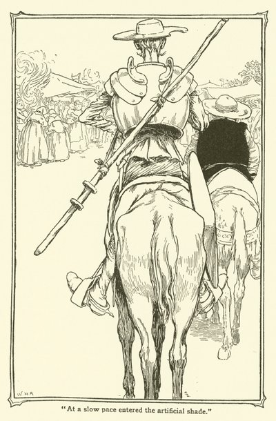 Illustration til Don Quixote (litho) af William Heath Robinson