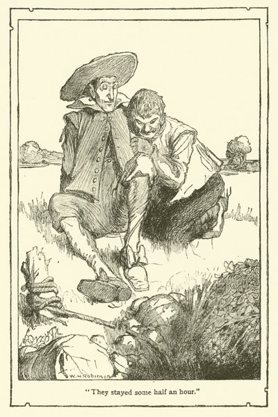 Illustration til Don Quixote (litho) af William Heath Robinson
