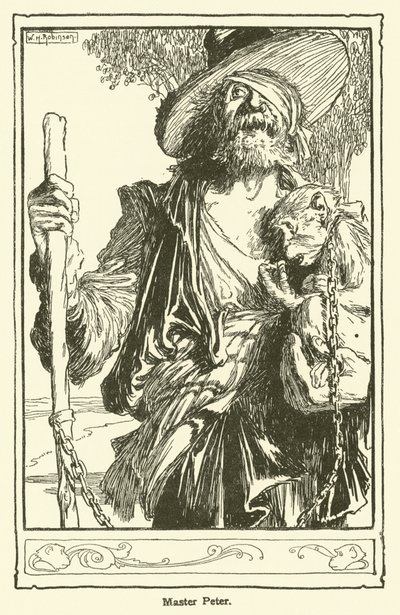 Illustration til Don Quixote (litho) af William Heath Robinson