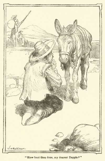 Illustration til Don Quixote (litho) af William Heath Robinson