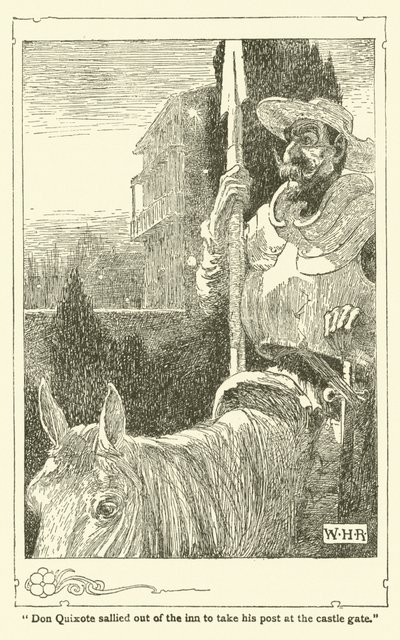 Illustration til Don Quixote (litho) af William Heath Robinson