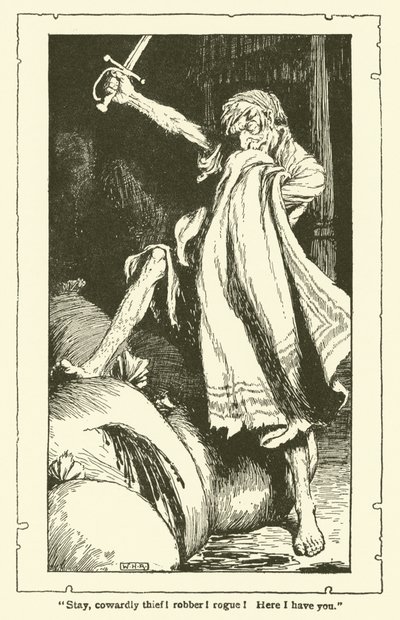 Illustration til Don Quixote (litho) af William Heath Robinson