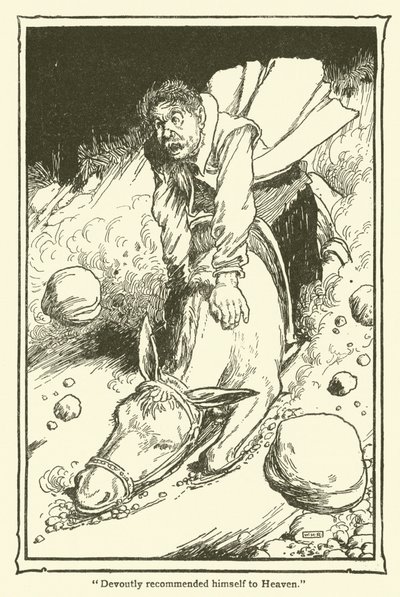 Illustration til Don Quixote (litho) af William Heath Robinson