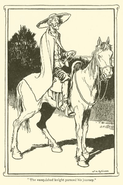 Illustration til Don Quixote (litho) af William Heath Robinson