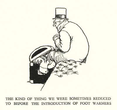Illustration til Railway Ribaldry af W Heath Robinson (litho) af William Heath Robinson