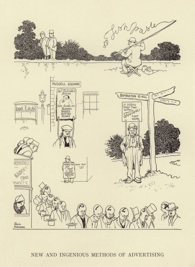 Nye og geniale metoder til annoncering af William Heath Robinson