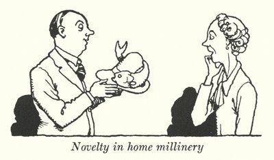 Nyhed inden for hjemmemølleri (litho) af William Heath Robinson