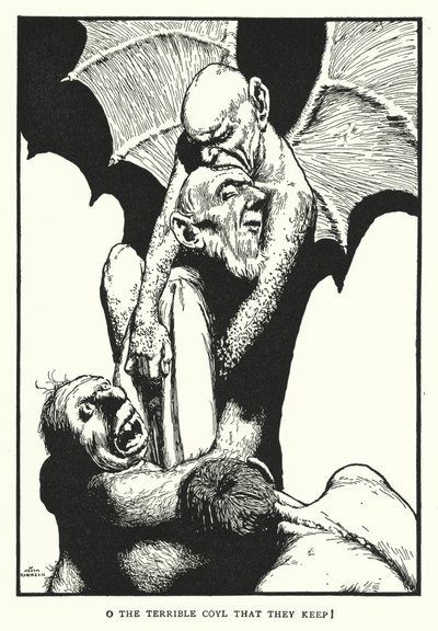O den frygtelige Coyl, som de beholder! (litho) af William Heath Robinson