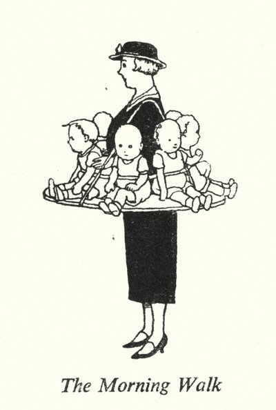 Morgenvandringen (litho) af William Heath Robinson