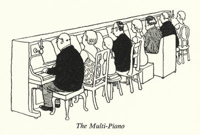 Multi-klaveret (litho) af William Heath Robinson